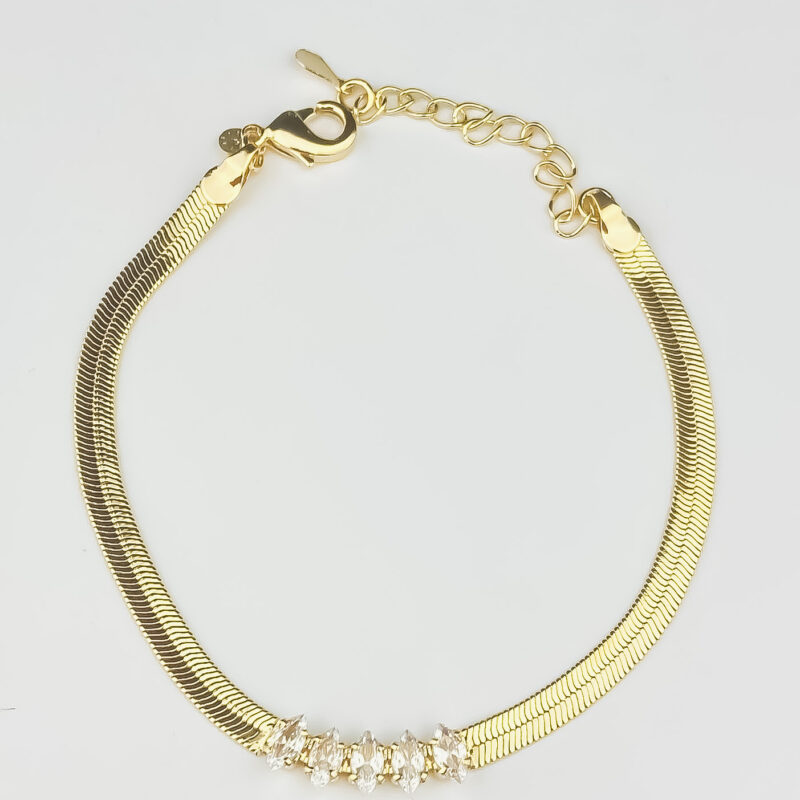 Pulseira Grumet com Detalhe de Zircônias