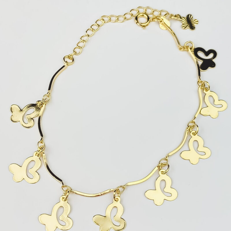 Pulseira Borboletas Douradas