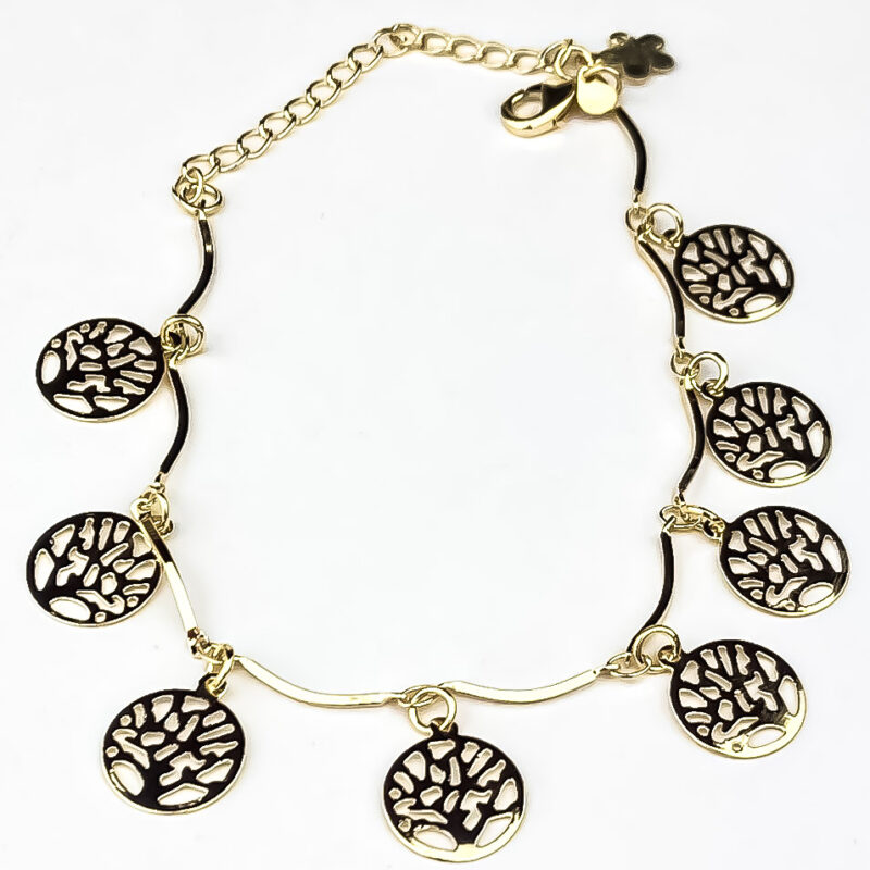 Pulseira Pingente redondo Árvore da Vida