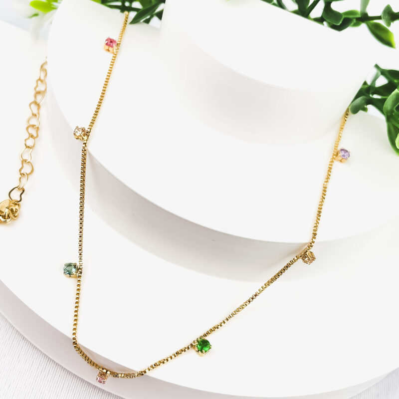 Colar Elegância Multicolorida