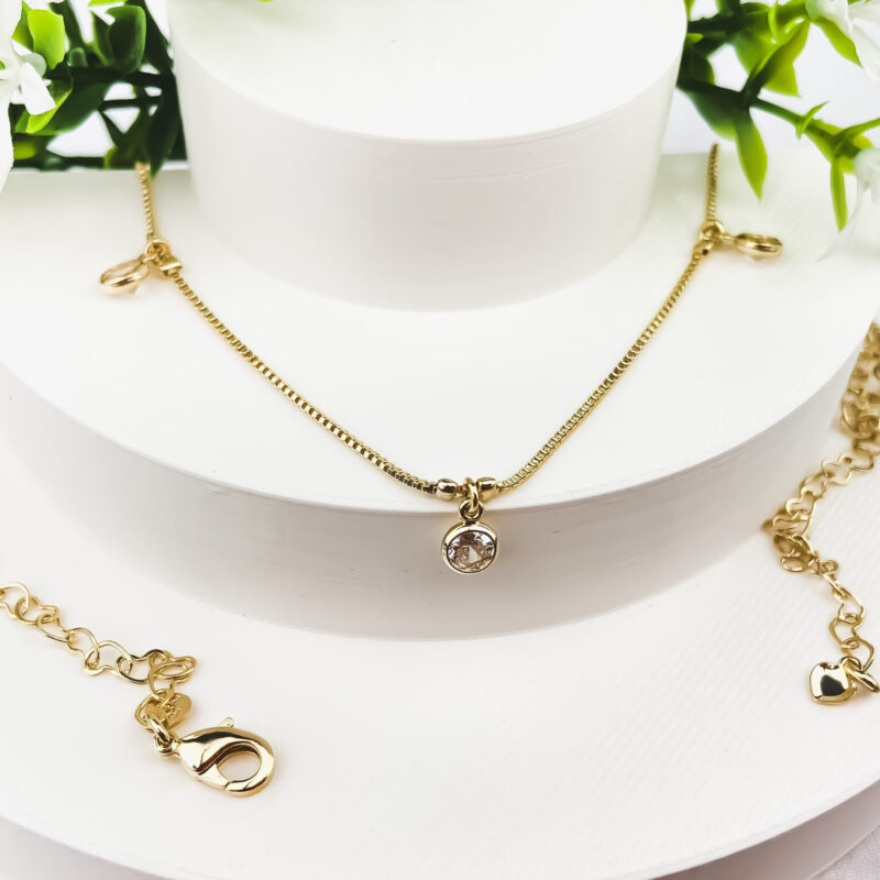 Colar 3 Ponto de Luz Redondo